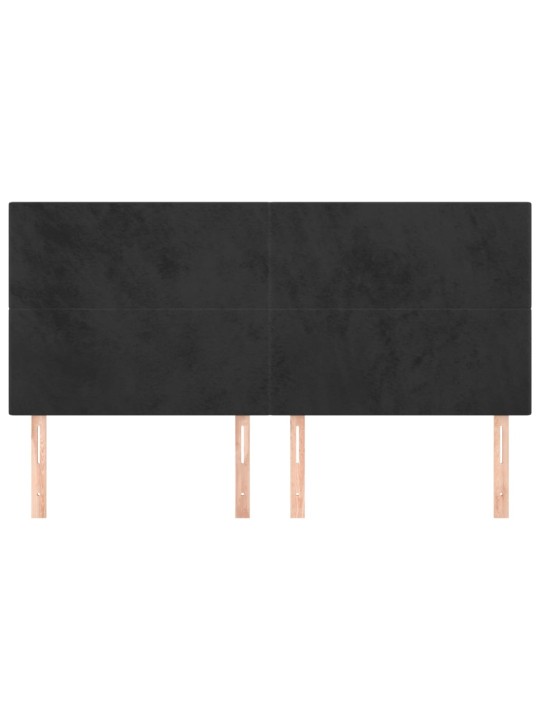 Galvūgalis, 4vnt., juodos spalvos, 80x5x78/88cm, aksomas