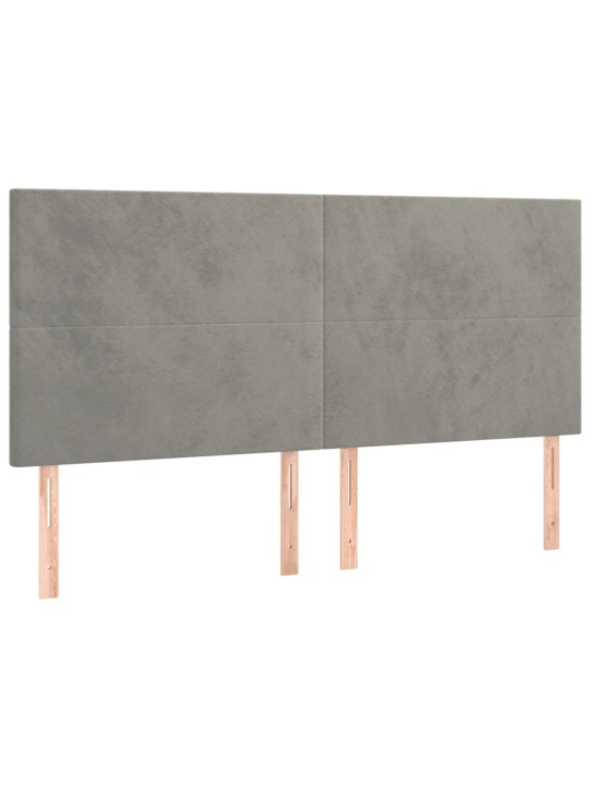 Galvūgalis, 4vnt.,šviesiai pilkos spalvos,90x5x78/88cm, aksomas