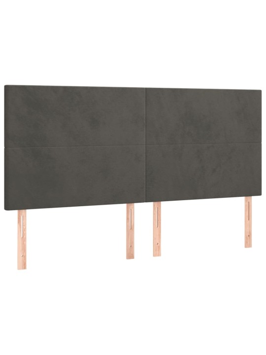 Galvūgalis, 4vnt.,tamsiai pilkos spalvos,90x5x78/88cm, aksomas