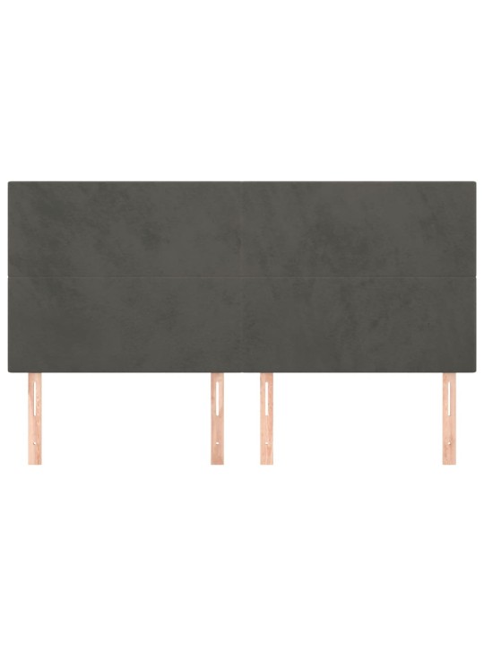 Galvūgalis, 4vnt.,tamsiai pilkos spalvos,90x5x78/88cm, aksomas