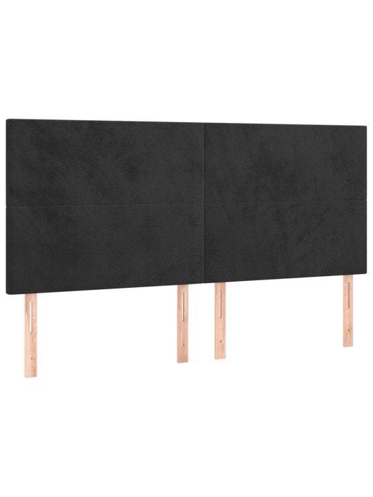 Galvūgalis, 4vnt., juodos spalvos, 100x5x78/88cm, aksomas