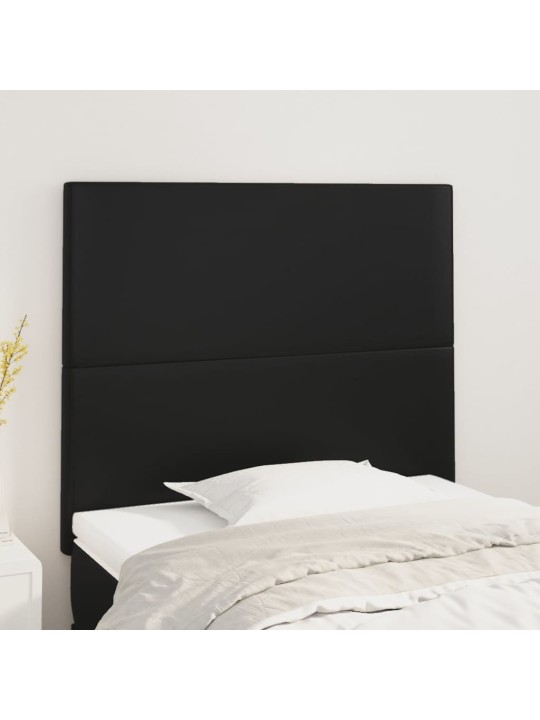 Galvūgalis, 2vnt., juodos spalvos, 80x5x78/88cm, dirbtinė oda