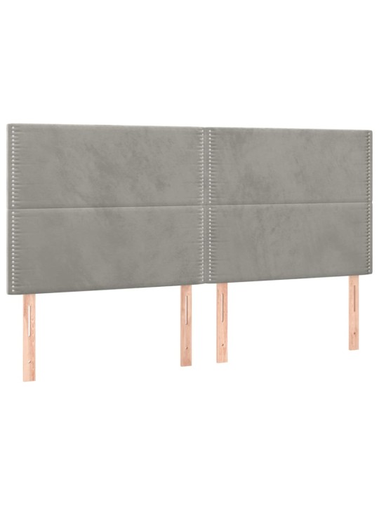 Galvūgalis, 4vnt.šviesiai pilkos spalvos, 80x5x78/88cm, aksomas