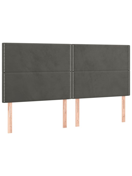 Galvūgalis, 4vnt.,tamsiai pilkos spalvos, 80x5x78/88cm, aksomas