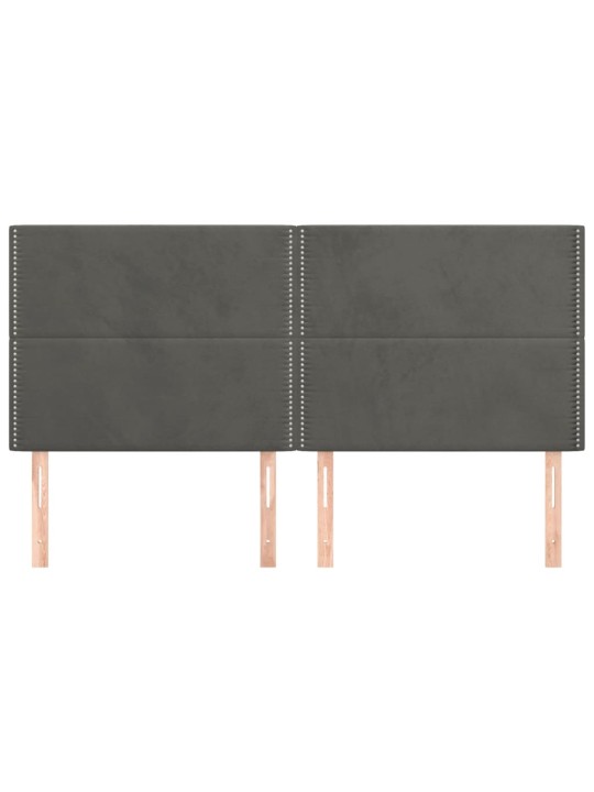 Galvūgalis, 4vnt.,tamsiai pilkos spalvos, 80x5x78/88cm, aksomas