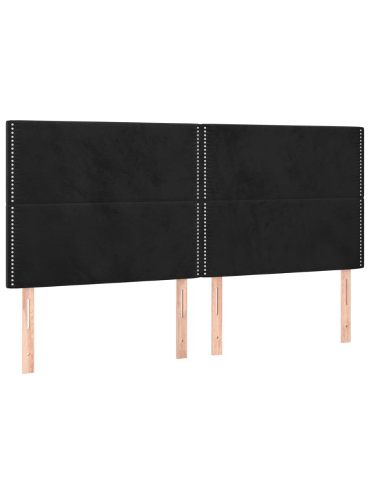 Galvūgalis, 4vnt., juodos spalvos, 80x5x78/88cm, aksomas