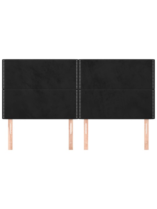 Galvūgalis, 4vnt., juodos spalvos, 80x5x78/88cm, aksomas