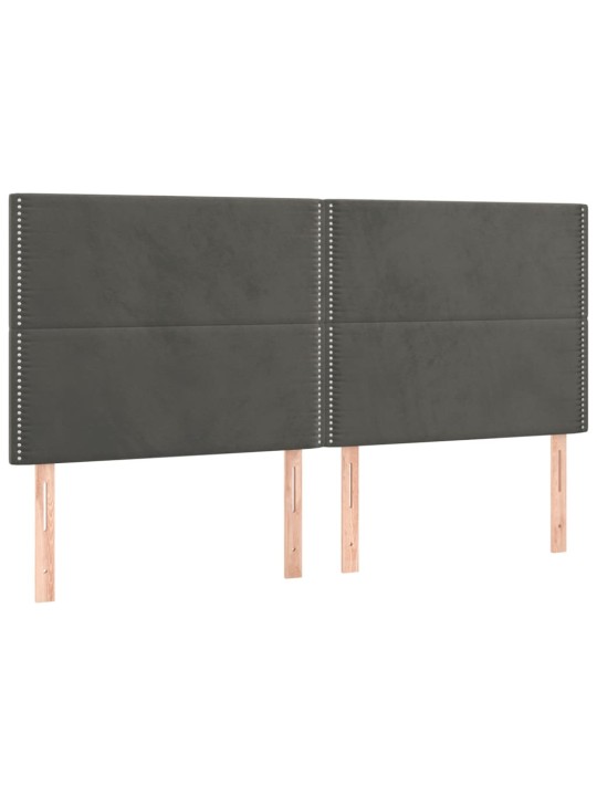 Galvūgalis, 4vnt.,tamsiai pilkos spalvos,90x5x78/88cm, aksomas