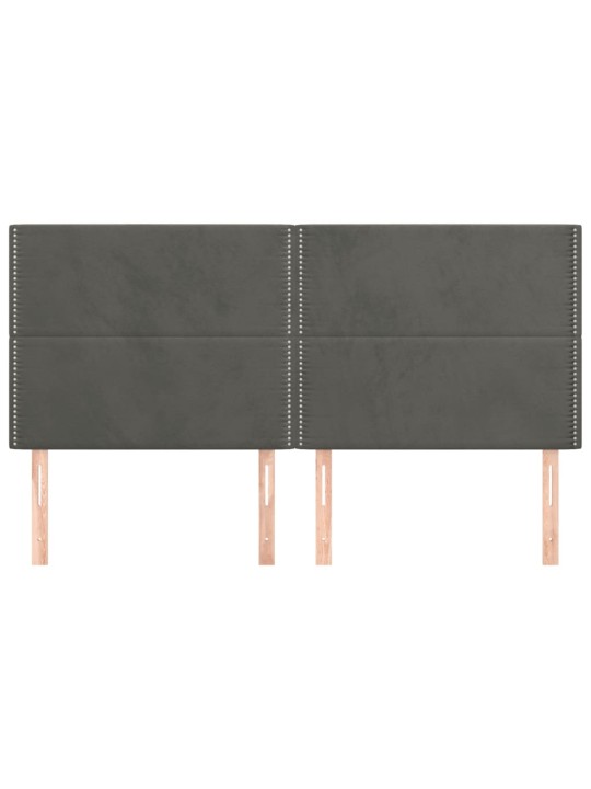 Galvūgalis, 4vnt.,tamsiai pilkos spalvos,100x5x78/88cm, aksomas