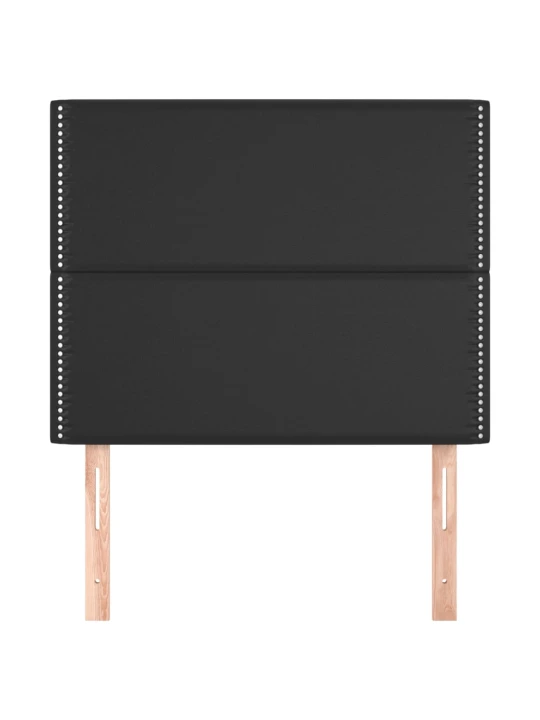 Galvūgalis, 2vnt., juodos spalvos, 80x5x78/88cm, dirbtinė oda