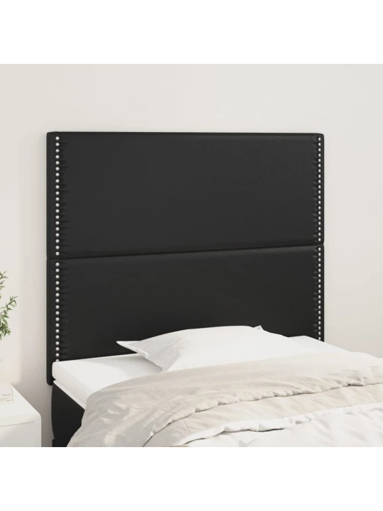 Galvūgalis, 2vnt., juodos spalvos, 80x5x78/88cm, dirbtinė oda