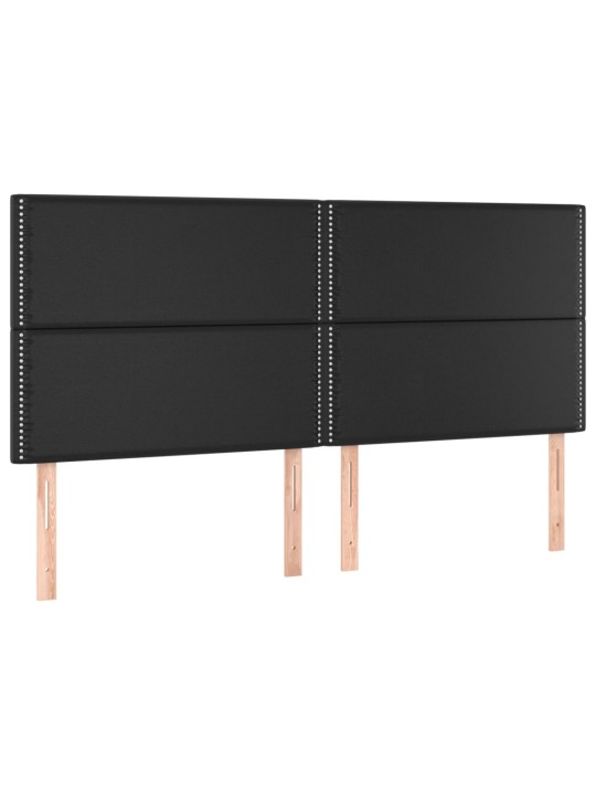Galvūgalis, 4vnt., juodos spalvos, 80x5x78/88cm, dirbtinė oda