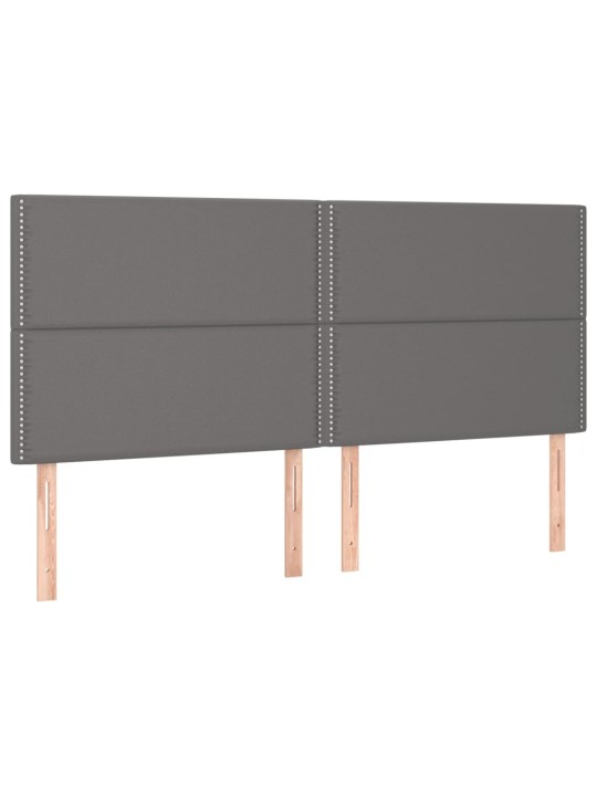 Galvūgalis, 4vnt., pilkos spalvos, 100x5x78/88 cm, dirbtinė oda
