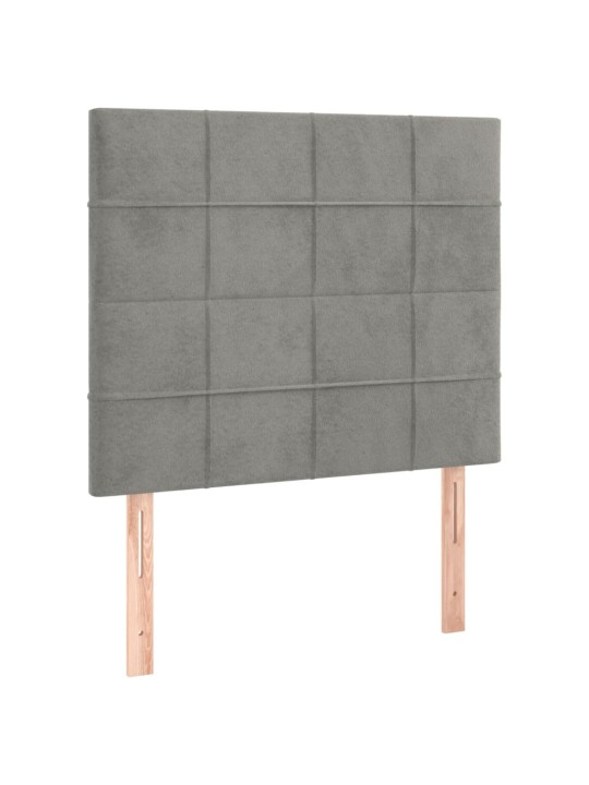 Galvūgalis, 2vnt.,šviesiai pilkos spalvos,100x5x78/88cm,aksomas
