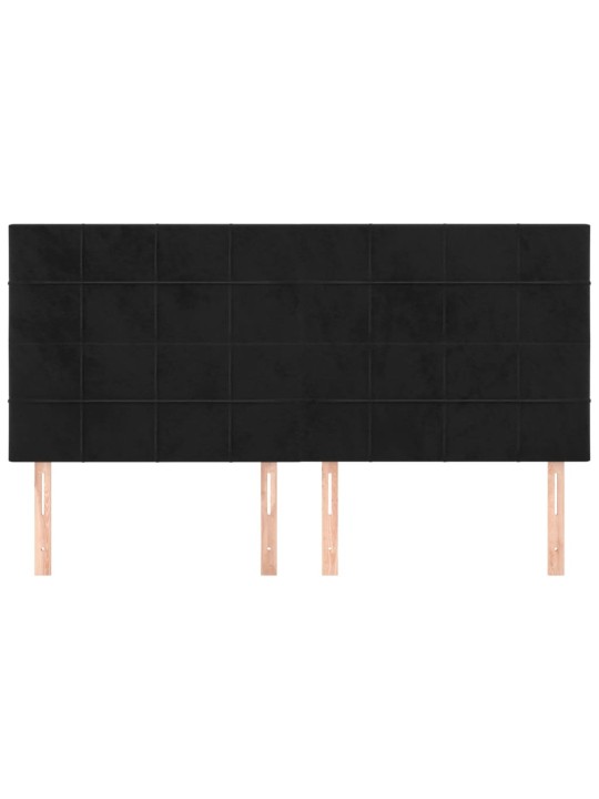 Galvūgalis, 4vnt., juodos spalvos, 100x5x78/88cm, aksomas