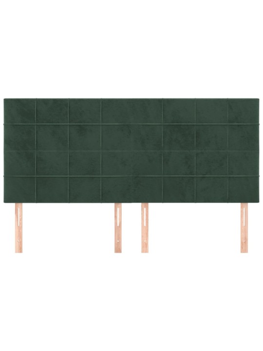 Galvūgalis, 4vnt.,tamsiai žalios spalvos,100x5x78/88cm, aksomas