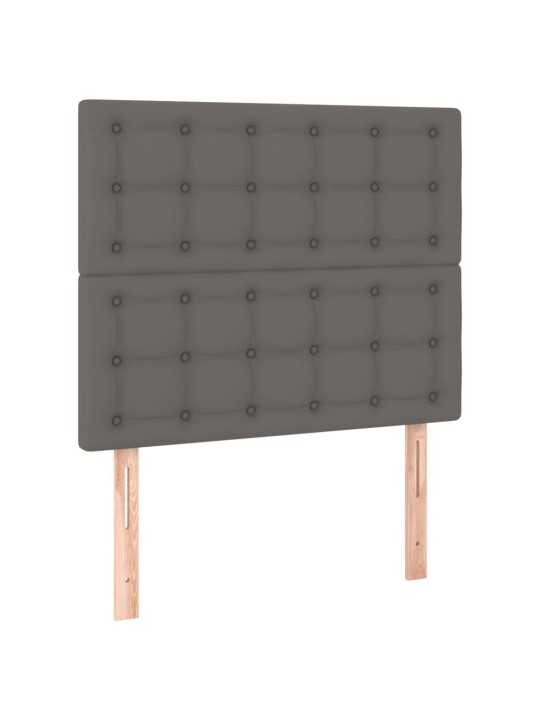 Galvūgalis, 2vnt., pilkos spalvos, 100x5x78/88 cm, dirbtinė oda