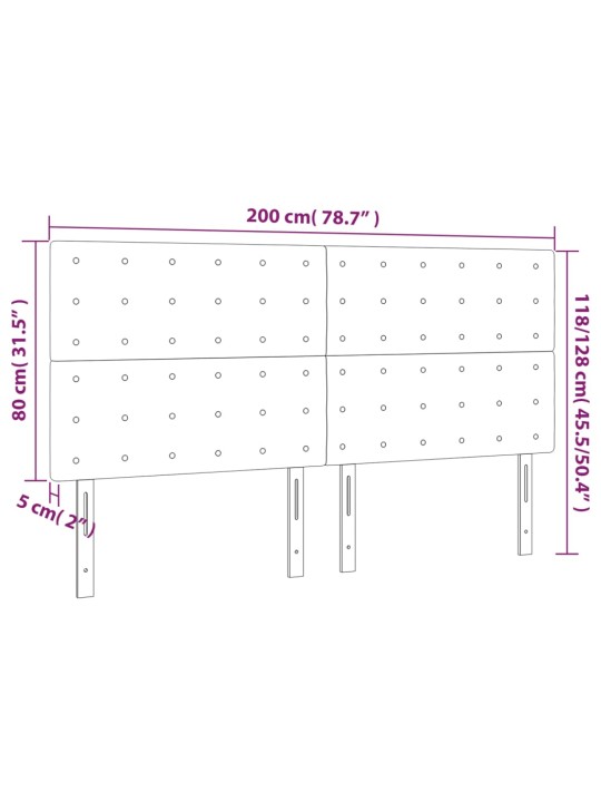 Galvūgalis, 4vnt., juodos spalvos, 100x5x78/88 cm, dirbtinė oda