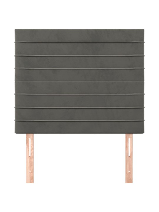 Galvūgalis, 2vnt.,tamsiai pilkos spalvos,90x5x78/88cm, aksomas