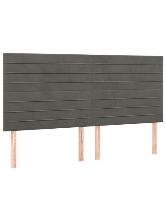 Galvūgalis, 4vnt.,tamsiai pilkos spalvos,100x5x78/88cm, aksomas