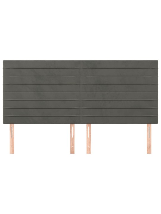 Galvūgalis, 4vnt.,tamsiai pilkos spalvos,100x5x78/88cm, aksomas