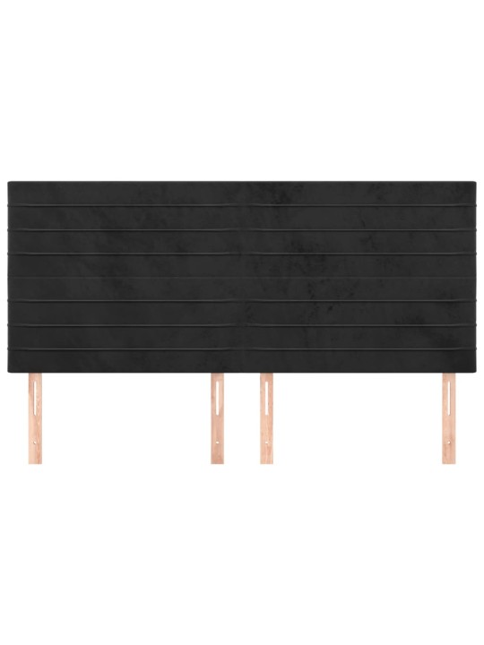 Galvūgalis, 4vnt., juodos spalvos, 100x5x78/88cm, aksomas