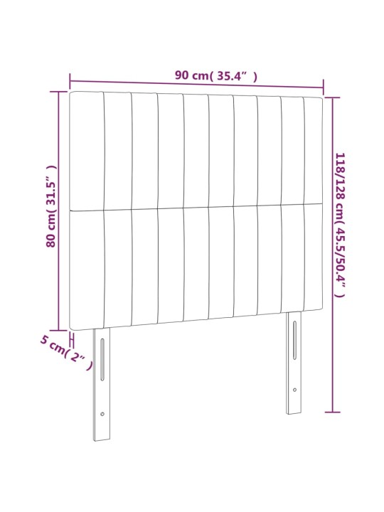Galvūgalis, 2vnt.,tamsiai rudos spalvos,90x5x78/88cm, audinys