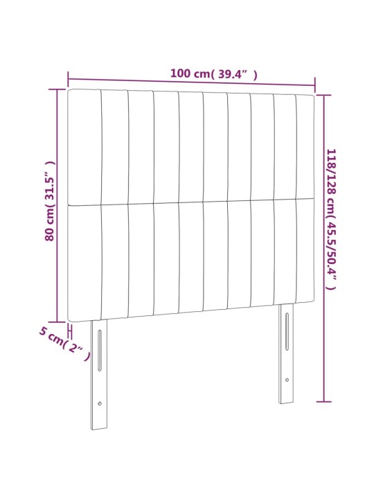 Galvūgalis, 2vnt., tamsiai rudos spalvos, 100x5x78/88cm,audinys