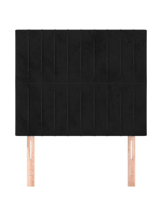 Galvūgalis, 2vnt., juodos spalvos, 80x5x78/88cm, aksomas