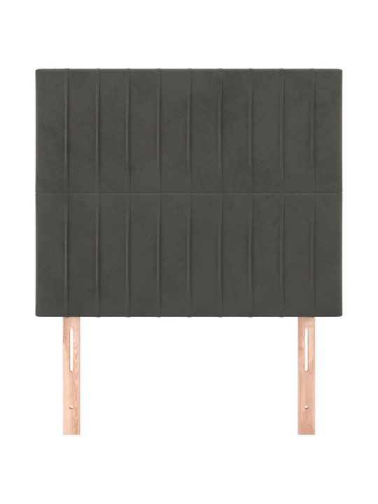 Galvūgalis, 2vnt.,tamsiai pilkos spalvos,90x5x78/88cm, aksomas