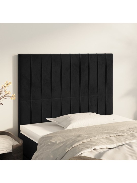 Galvūgalis, 2vnt. juodos spalvos, 90x5x78/88cm, aksomas