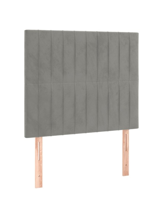 Galvūgalis, 2vnt.,šviesiai pilkos spalvos,100x5x78/88cm,aksomas
