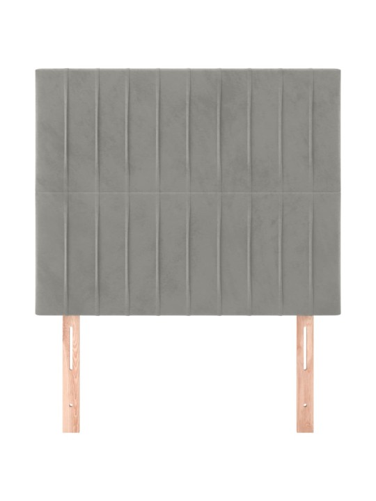 Galvūgalis, 2vnt.,šviesiai pilkos spalvos,100x5x78/88cm,aksomas