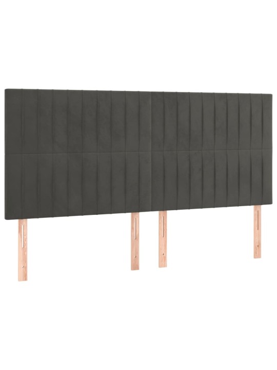 Galvūgalis, 4vnt.,tamsiai pilkos spalvos, 80x5x78/88cm, aksomas