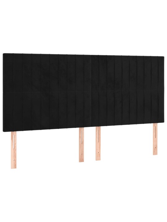 Galvūgalis, 4vnt., juodos spalvos, 80x5x78/88cm, aksomas
