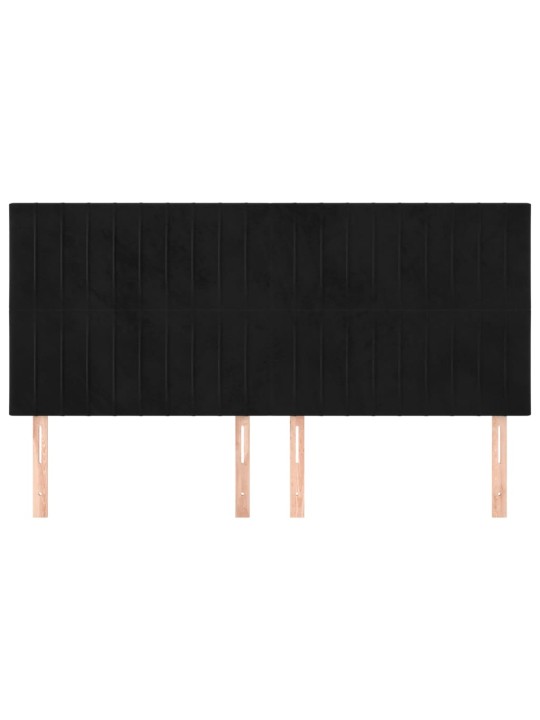 Galvūgalis, 4vnt., juodos spalvos, 80x5x78/88cm, aksomas