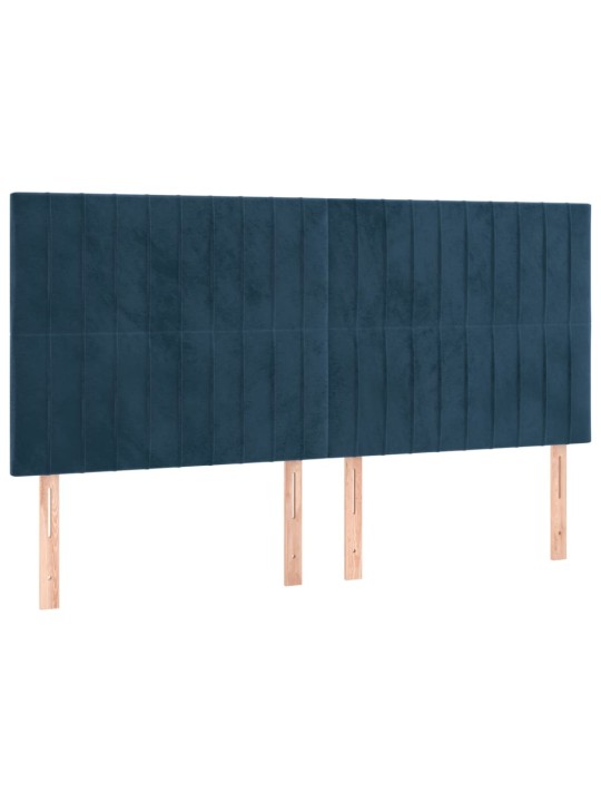 Galvūgalis, 4vnt.tamsiai mėlynos spalvos, 90x5x78/88cm, aksomas