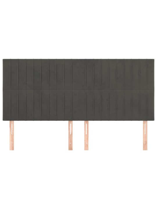 Galvūgalis, 4vnt.,tamsiai pilkos spalvos,100x5x78/88cm, aksomas