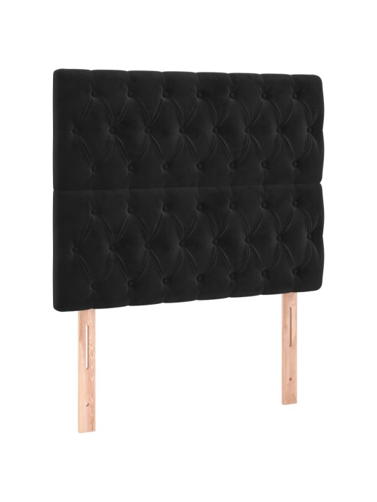 Galvūgalis, 2vnt., juodos spalvos, 100x7x78/88cm, aksomas
