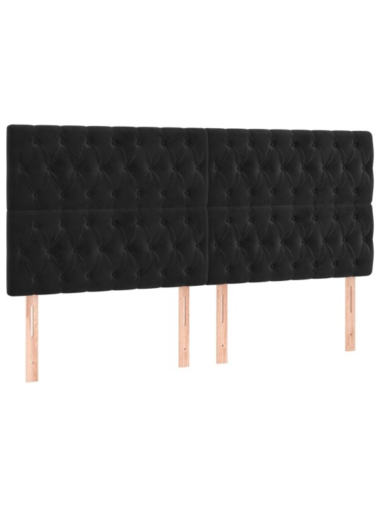 Galvūgalis, 4vnt., juodos spalvos, 100x7x78/88cm, aksomas