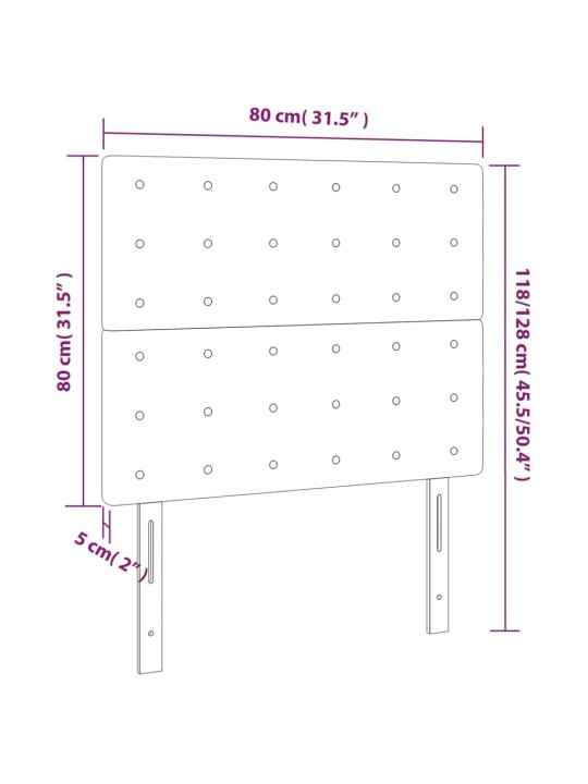Galvūgalis, 2vnt., juodos spalvos, 80x5x78/88cm, audinys