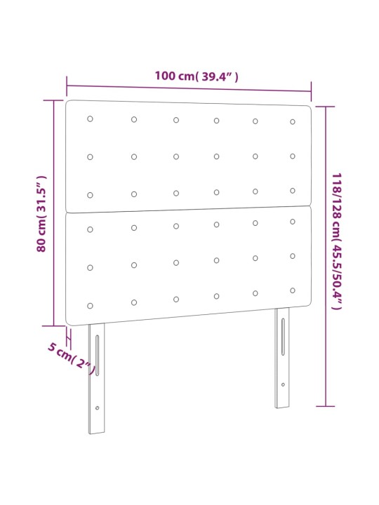 Galvūgalis, 2vnt., juodos spalvos, 100x5x78/88cm, audinys