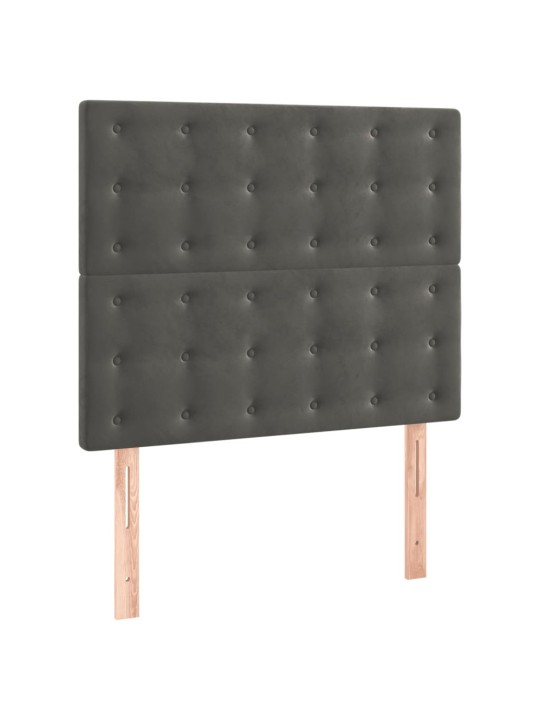 Galvūgalis, 2vnt.,tamsiai pilkos spalvos,90x5x78/88cm, aksomas