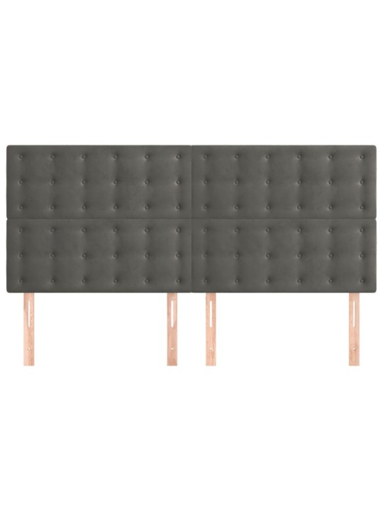 Galvūgalis, 4vnt.,tamsiai pilkos spalvos,90x5x78/88cm, aksomas
