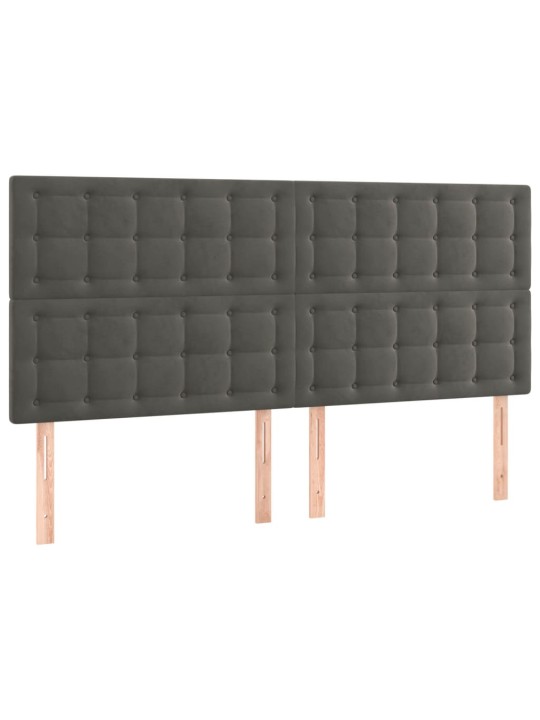 Galvūgalis, 4vnt.,tamsiai pilkos spalvos,100x5x78/88cm, aksomas