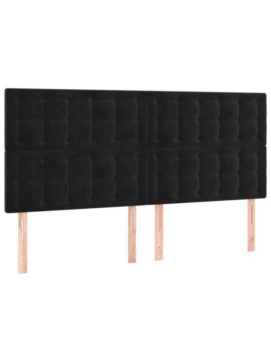 Galvūgalis, 4vnt., juodos spalvos, 100x5x78/88cm, aksomas