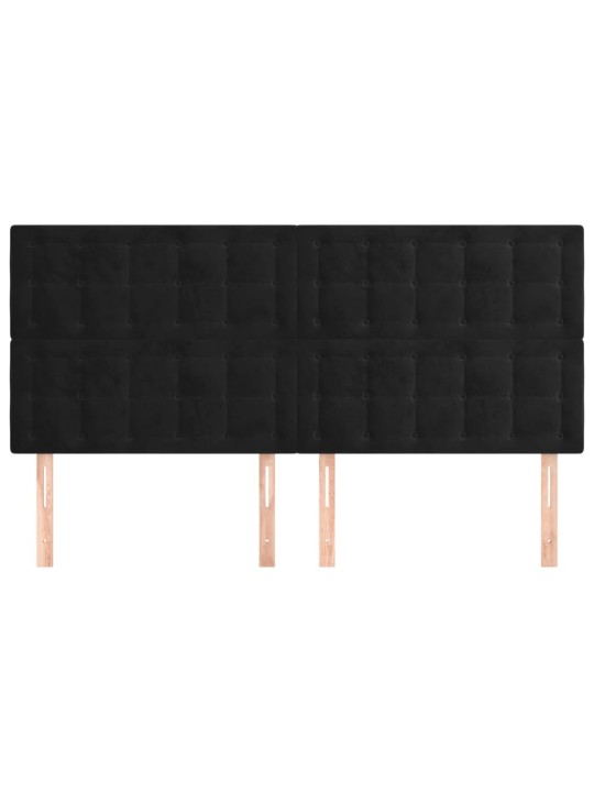 Galvūgalis, 4vnt., juodos spalvos, 100x5x78/88cm, aksomas