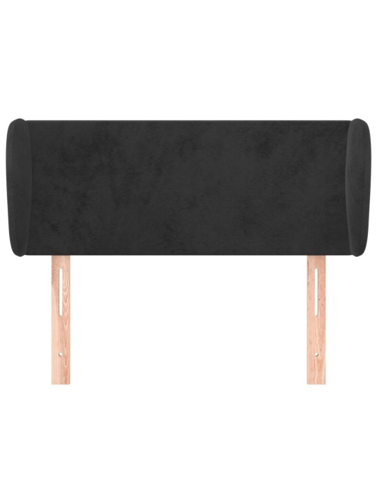 Galvūgalis su auselėmis, juodos spalvos,83x23x78/88 cm, aksomas