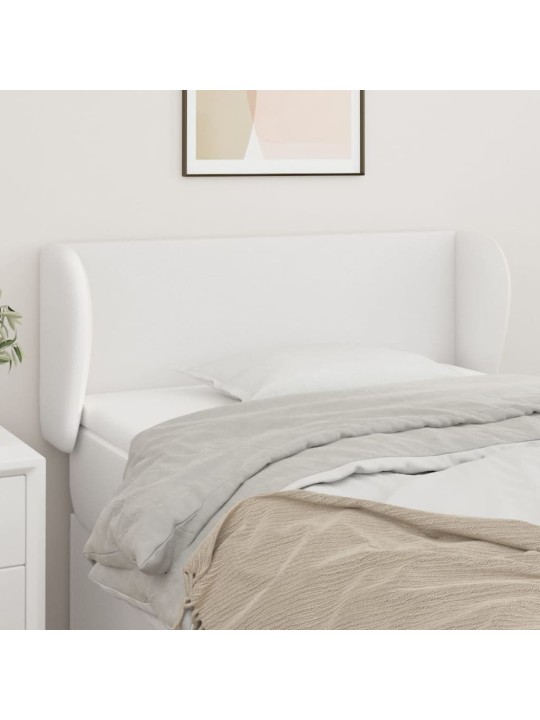 Galvūgalis su auselėmis, baltos,83x23x78/88cm, dirbtinė oda