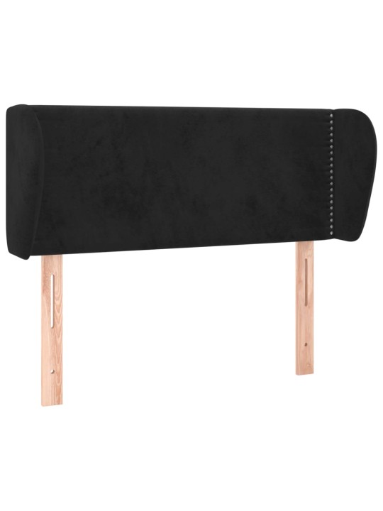 Galvūgalis su auselėmis, juodos spalvos,83x23x78/88 cm, aksomas
